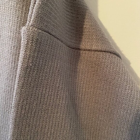 Grandfather Cardigan VTG Moores (mde in Canada ) taupe/dk beige sweater Sz L - Picture 6 of 15